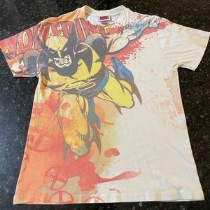 Pre-owned Yellow Wolverine Marvel T-Shirt Size S